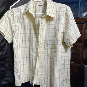 Yellow plaid Orvis button up